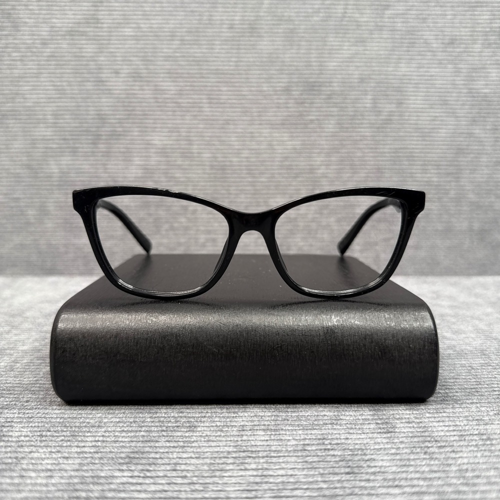 Marc‎ Jacobs Black Cat Eye Optical Y2K Glasses Frames Gold Logo Designer Womens
